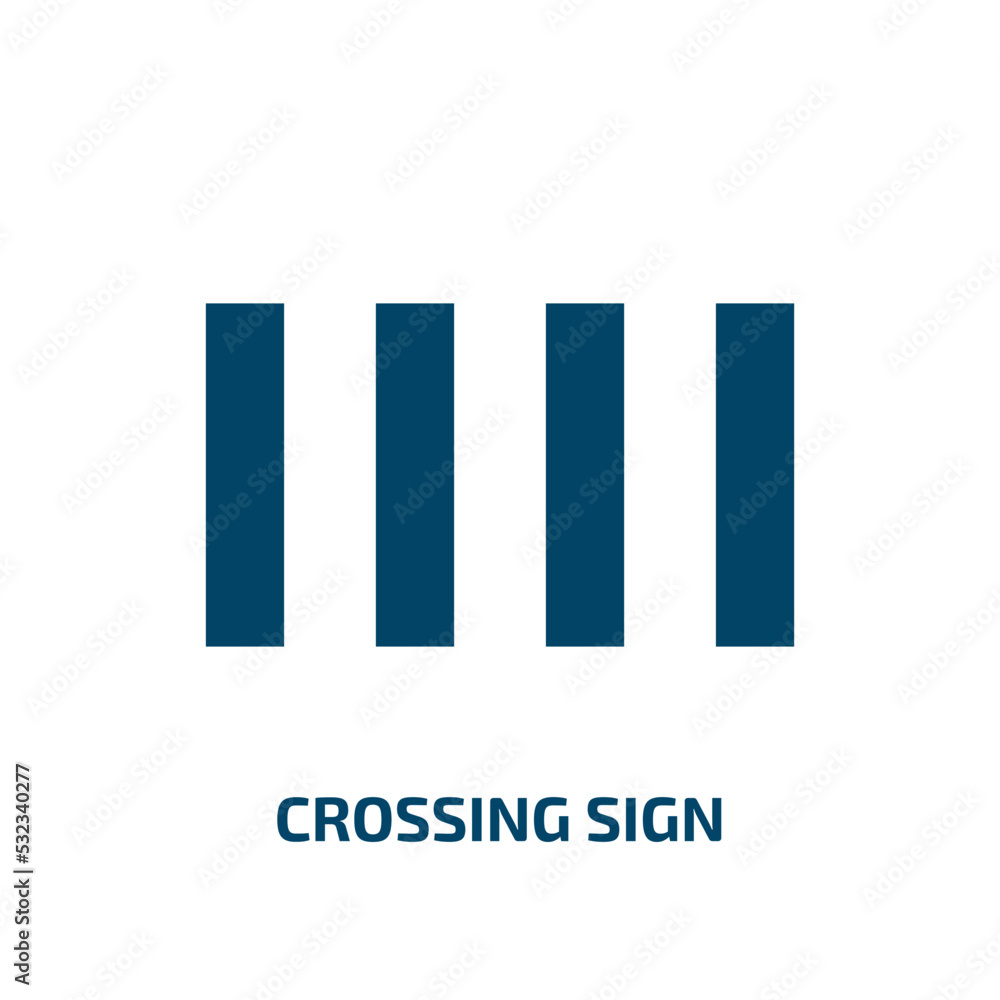 crossing sign icon from traffic signs collection. Filled crossing sign, cross, medical glyph icons isolated on white background. Black vector crossing sign sign, symbol for web design and mobile apps crossing sign icon from traffic signs collection. Filled crossing sign, cross, medical glyph icons isolated on white background. Black vector crossing sign sign, symbol for web design and mobile apps