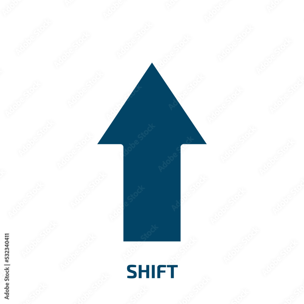 shift icon from transport collection. Filled shift, arrow, move glyph icons isolated on white background. Black vector shift sign, symbol for web design and mobile apps shift icon from transport collection. Filled shift, arrow, move glyph icons isolated on white background. Black vector shift sign, symbol for web design and mobile apps