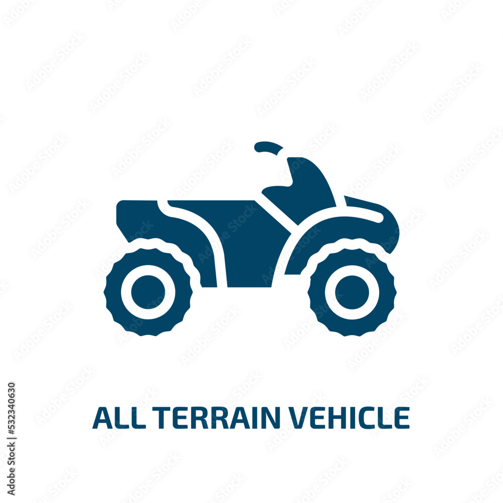 all terrain vehicle icon from transportation collection. Filled all
