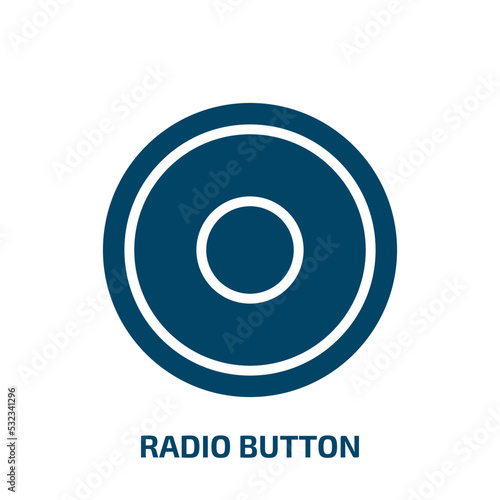 radio button icon from user interface collection. Filled radio button, radio, button glyph icons isolated on white background. Black vector radio button sign, symbol for web design and mobile apps