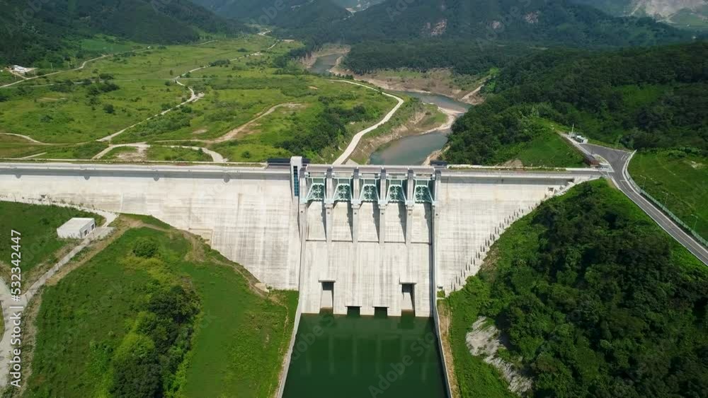 Multi-purpose dam for flood control, Hantangang River Dam. 한탄강댐, 홍수 조절용 다목적 댐
Multi-purpose dam for flood control, Hantangang River Dam. 한탄강댐, 홍수 조절용 다목적 댐