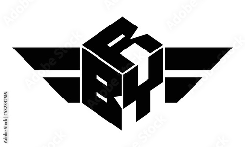 RBY three letter gaming logo design vector template.