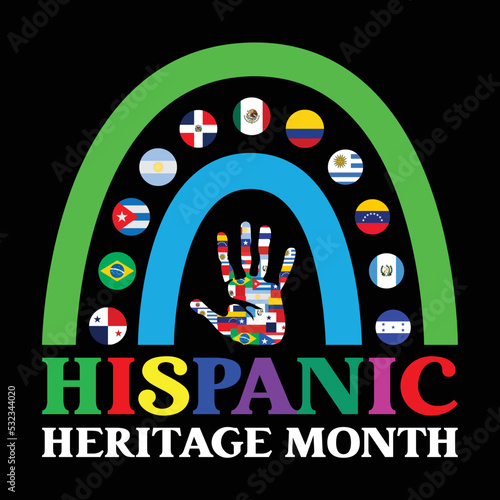 Hispanic heritage month, Rainbow hand