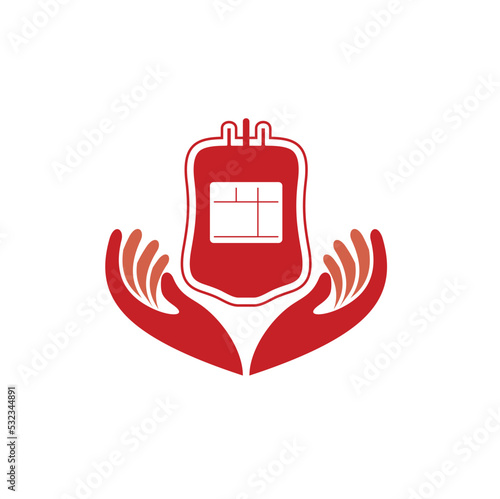 illustration of blood donors, vector art.