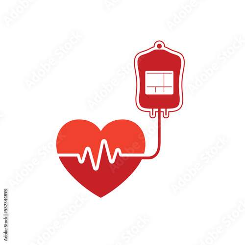 illustration of blood donors, vector art.