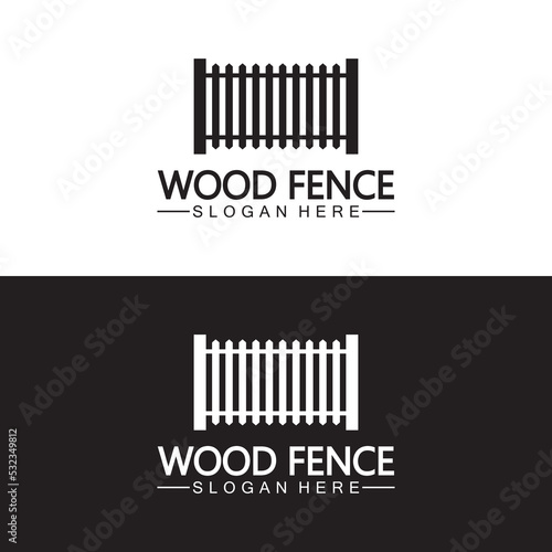 Fence icon vector logo template