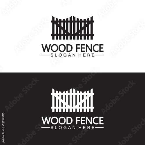 Fence icon vector logo template