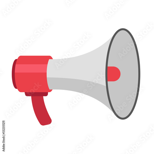 megaphone flat vector illustration logo icon clipart