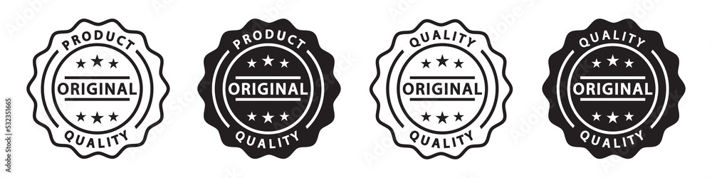 Original product label icon. Original quality emblem icon, vector illustration Original product label icon. Original quality emblem icon, vector illustration
