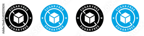 Sugar free icon. Gluten free icon. Non gluten icon, vector illustration