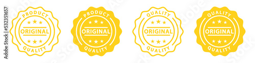 Original product label icon. Original quality emblem icon, vector illustration