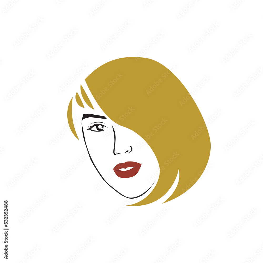 colored hair and beauty salon logo icon symbol sign vector illustration logo template Isolated for any purpose colored hair and beauty salon logo icon symbol sign vector illustration logo template Isolated for any purpose
