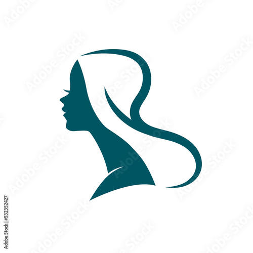 colored hair and beauty salon logo icon symbol sign vector illustration logo template Isolated for any purpose