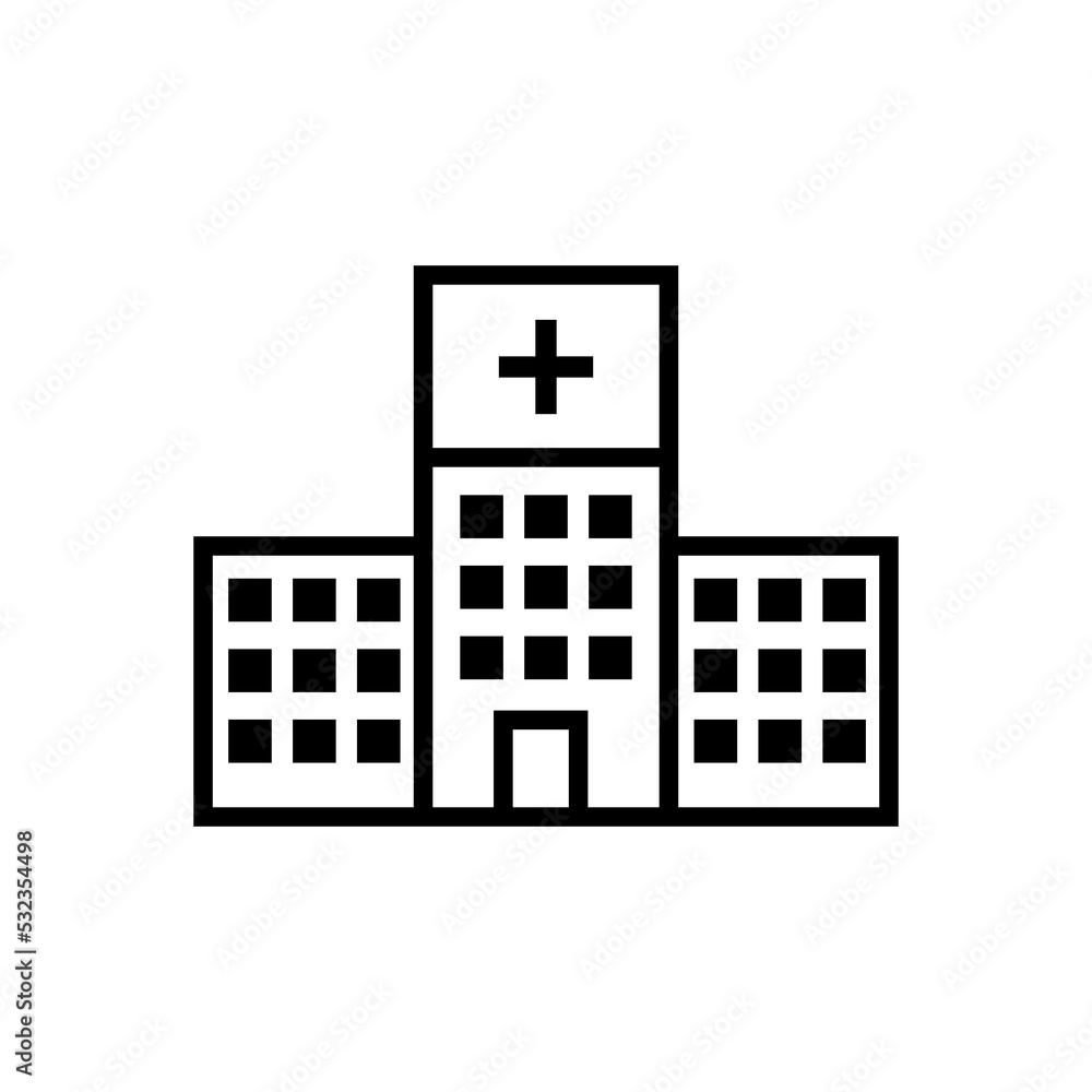 Hospital building icon Hospital building icon