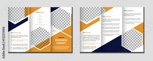 Professional and creative business trifold brochure design photo