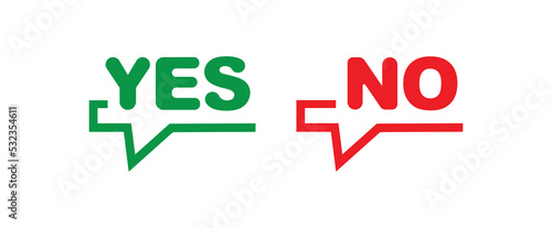 yes and no buttons	