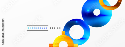 Circle composition abstract background. Trendy techno business template for wallpaper, banner, background or landing