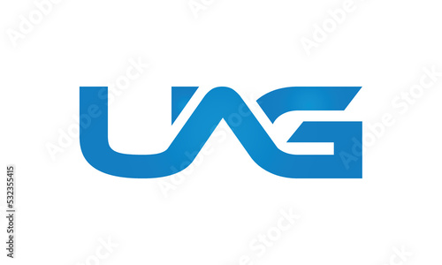UAG monogram linked letters, creative typography logo icon