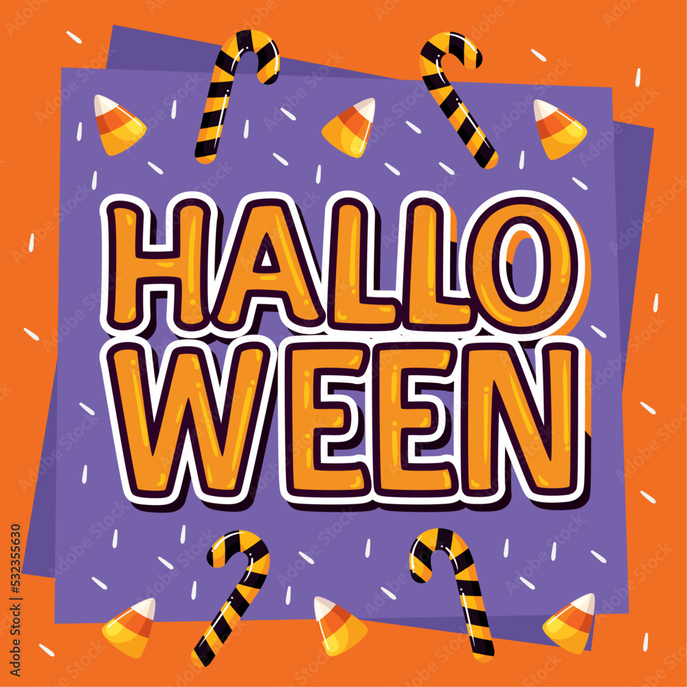 halloween lettering with candies halloween lettering with candies