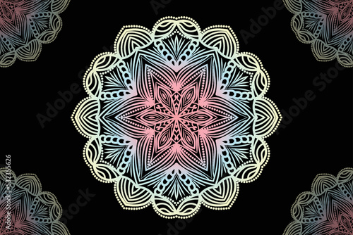 Ornamental round ornament. Lace pattern. Mandala  Background Design.