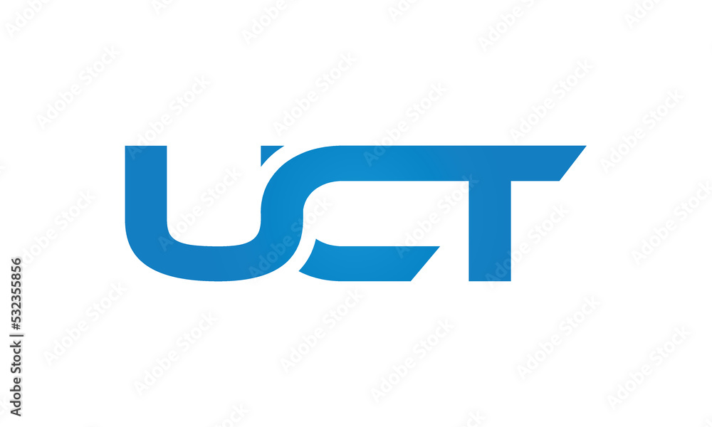 UCT monogram linked letters, creative typography logo icon UCT monogram linked letters, creative typography logo icon