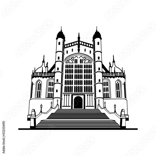 St George's Chapel building illustration design vector