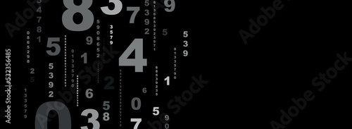 black and white background with numbers	
