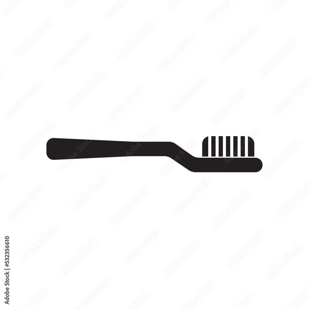 Graphic flat tooth brush icon for your design and website Graphic flat tooth brush icon for your design and website