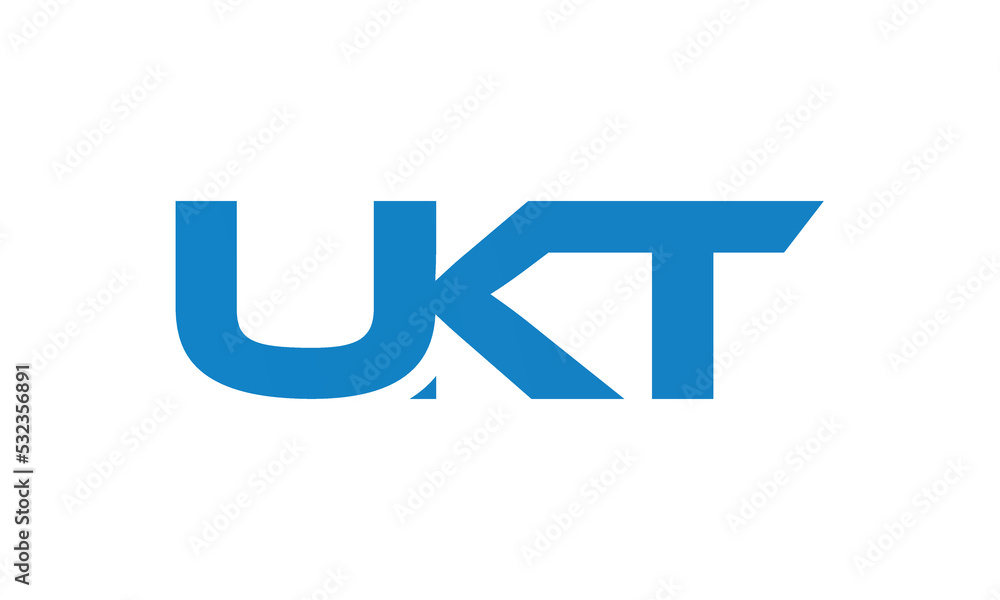 UKT monogram linked letters, creative typography logo icon UKT monogram linked letters, creative typography logo icon