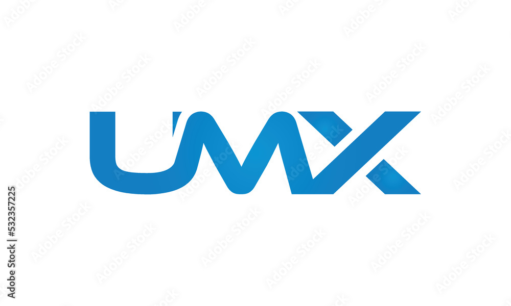 UMX monogram linked letters, creative typography logo icon UMX monogram linked letters, creative typography logo icon