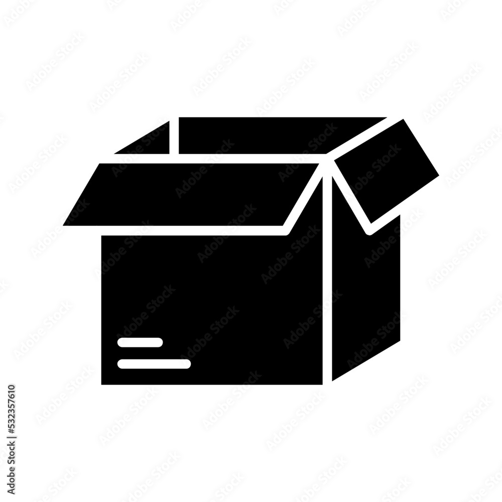 Box icon. package sign. vector illustration Box icon. package sign. vector illustration