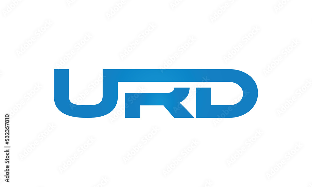 URD monogram linked letters, creative typography logo icon URD monogram linked letters, creative typography logo icon
