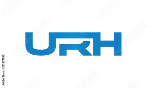 URH monogram linked letters, creative typography logo icon