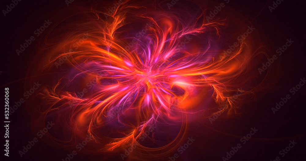 3D rendering abstract fractal light background 3D rendering abstract fractal light background