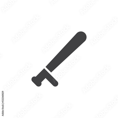 Police baton vector icon