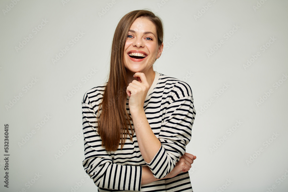 Smiling woman isolated portrait Smiling woman isolated portrait