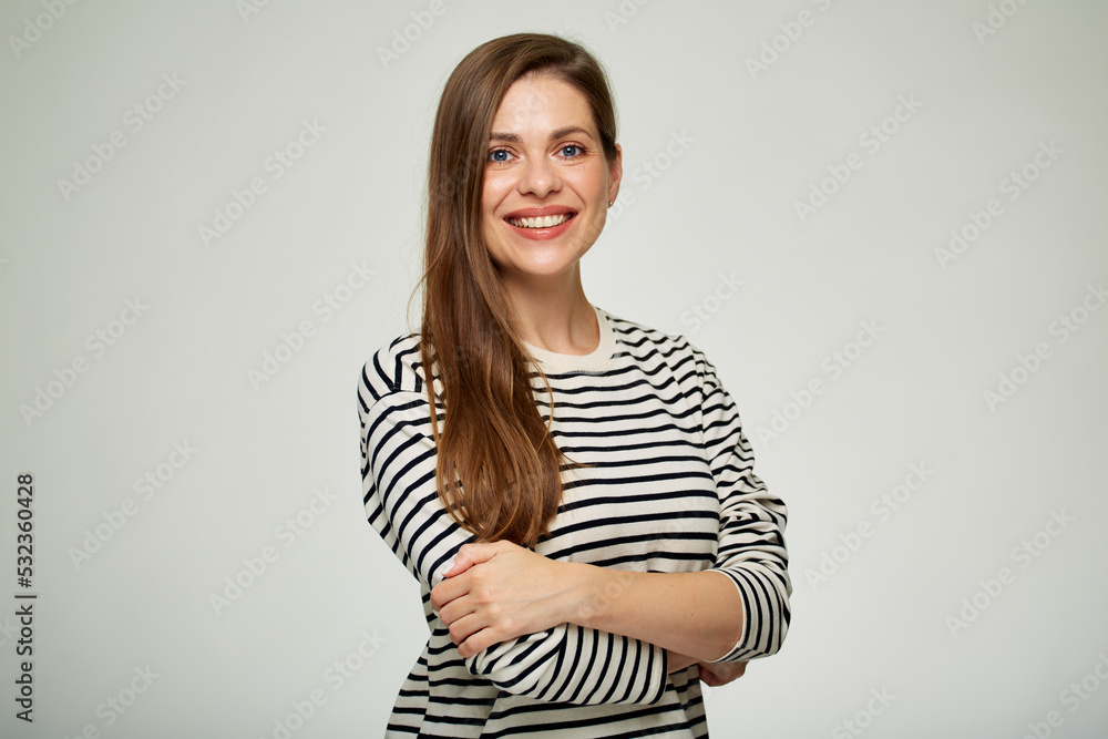 Smiling woman isolated portrait Smiling woman isolated portrait
