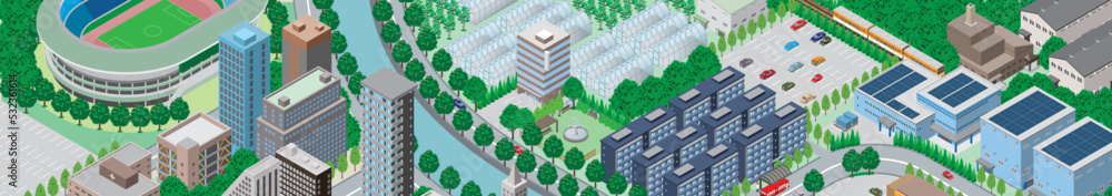 街並みの立体図. 都市の景観. 街並みの立体図. 都市の景観.