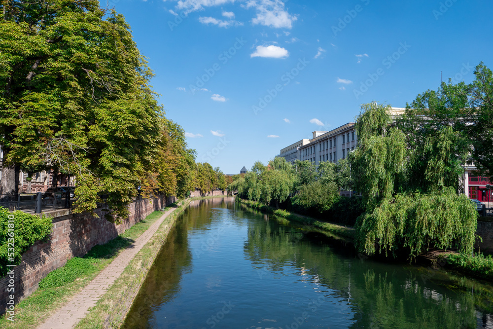 The river channels in Strasbourg, France