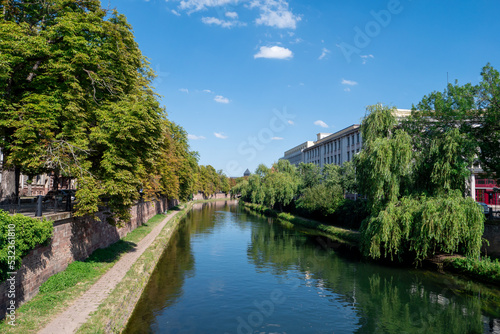 The river channels in Strasbourg, France