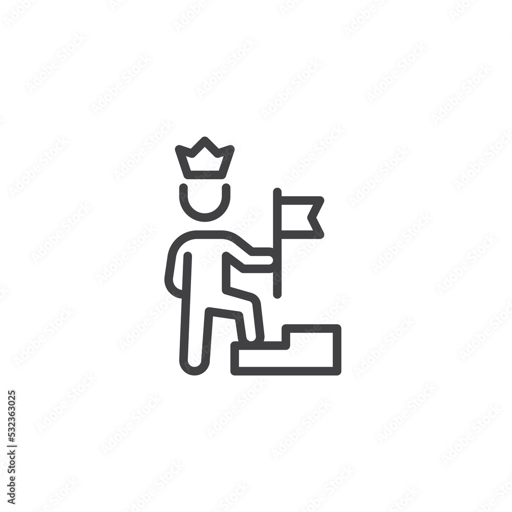 Team leader line icon Team leader line icon