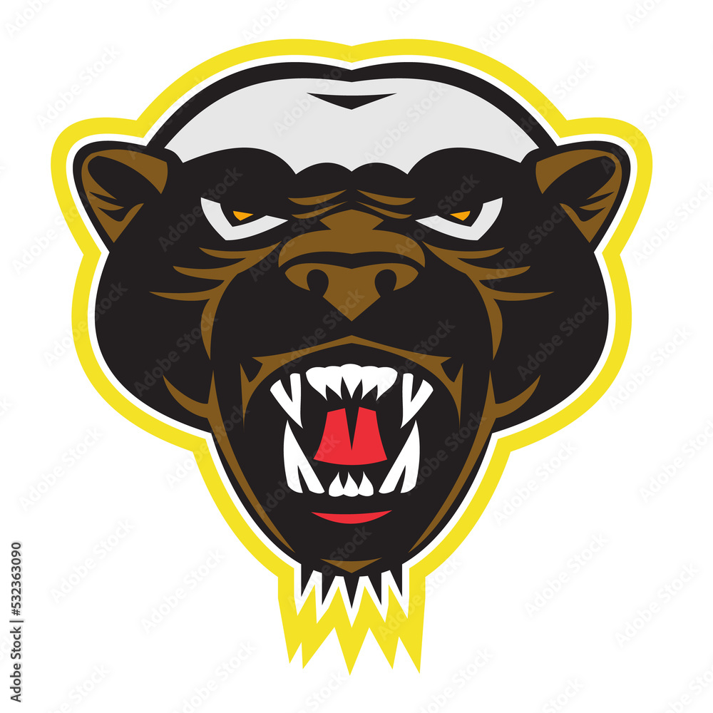 Honey Badger Mascot Head Honey Badger Mascot Head