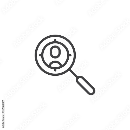 Head hunting line icon