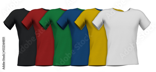 T-shirt magliette in vari colori 3D