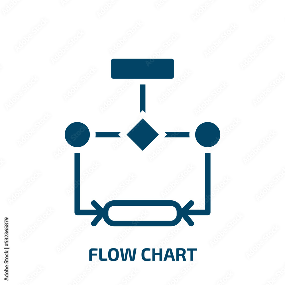 flow chart icon from business and analytics collection. Filled flow chart, infographic, template glyph icons isolated on white background. Black vector flow chart sign, symbol for web design and flow chart icon from business and analytics collection. Filled flow chart, infographic, template glyph icons isolated on white background. Black vector flow chart sign, symbol for web design and