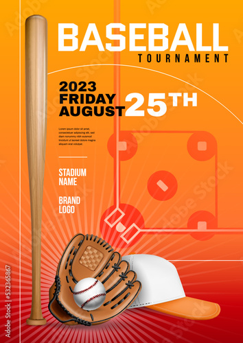 Photography Baseball Realistic Poster