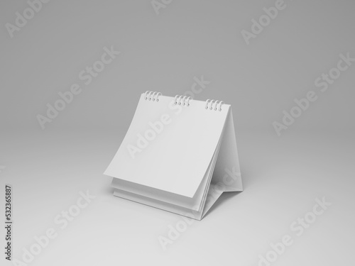 Set of realistic paper calendar blank mockup. Calendars of different sizes. With white background