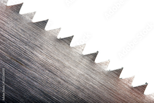 metal saw blade close up