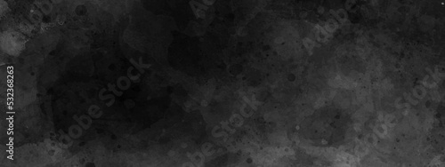 Elegant black background vector illustration with vintage grunge texture and dark gray charcoal color paint. High resolution Concrete and Cement background. 