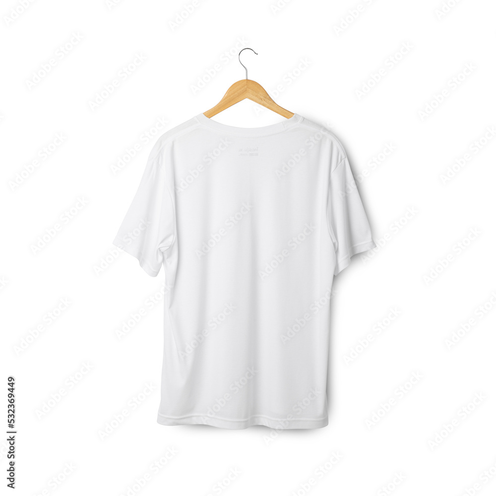 White T shirt mockup hanging, Realistic t-shirt. White T shirt mockup hanging, Realistic t-shirt.